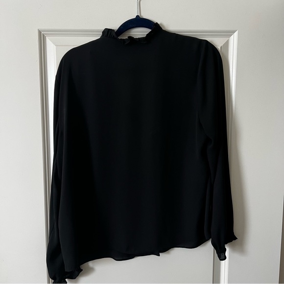 J. Crew Ruffle Neck Button Up Blouse - Picture 3 of 5